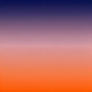 A sunset sky gradient on a flat surface from #FF6B35 (orange