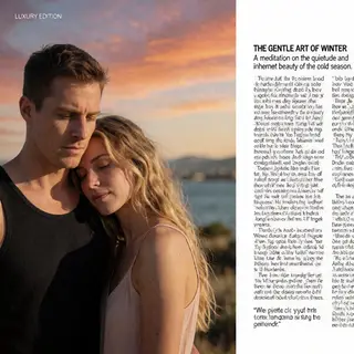 A magazine double-page spread with a left page containing a 