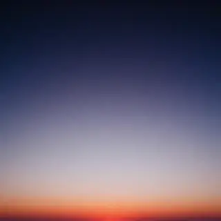 A sunset sky gradient on a flat surface from #FF6B35 (orange