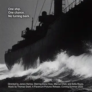 A vintage movie poster for 'THE LAST VOYAGE' featuring a tag