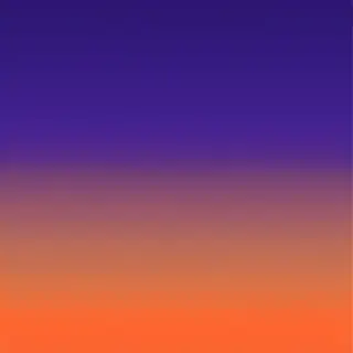 A sunset sky gradient on a flat surface from #FF6B35 (orange