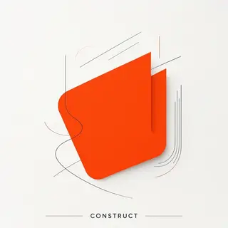 A graphic design composition with background #FAFAFA (near-w