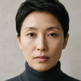A human face with eyes, nose, and mouth but no eyebrows