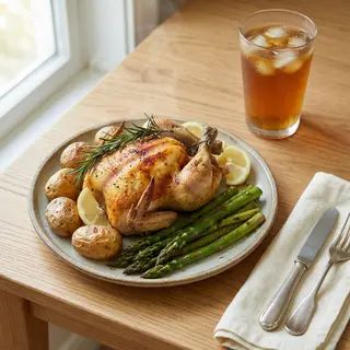 A food photograph shot from above at 35mm f/2.8 with natural