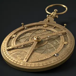 A medieval astrolabe with accurate rete, tympan, and engrave