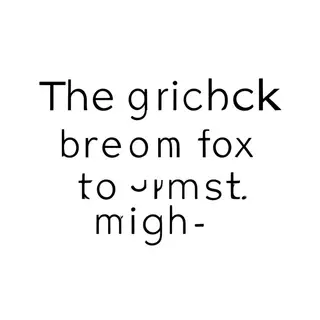 The sentence 'The quick brown fox jumps high' in clean black