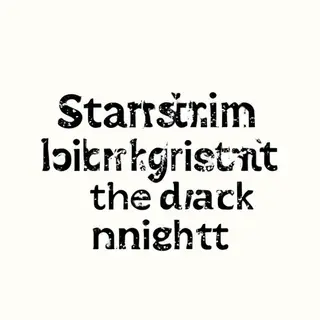 'Stars shine brightest in the dark night' displayed on a cle