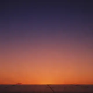 A sunset sky gradient on a flat surface from #FF6B35 (orange