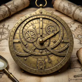 A medieval astrolabe with accurate rete, tympan, and engrave