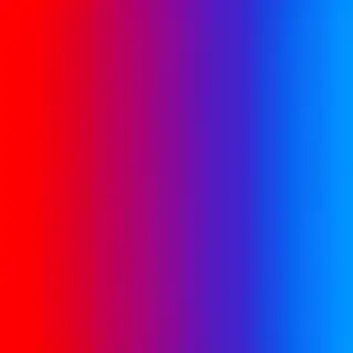 A smooth gradient on a wall going from #FF0000 (red) on the 