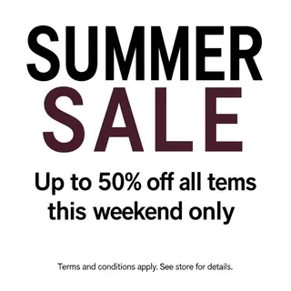 A poster with headline 'SUMMER SALE' in large bold text, bod