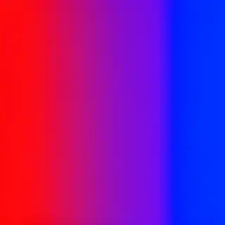 A smooth gradient on a wall going from #FF0000 (red) on the 
