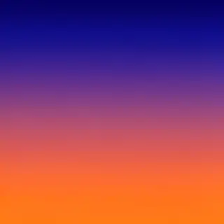 A sunset sky gradient on a flat surface from #FF6B35 (orange