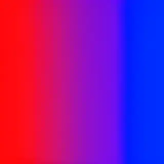 A smooth gradient on a wall going from #FF0000 (red) on the 
