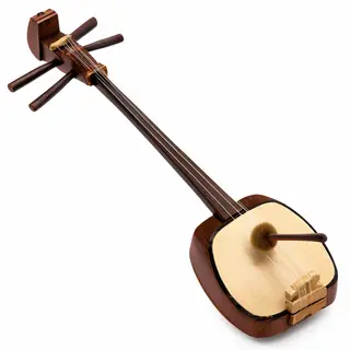 A traditional Japanese shamisen instrument with accurate thr