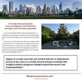 A newsletter layout with a banner image header, a two-column