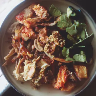A food photograph shot from above at 35mm f/2.8 with natural