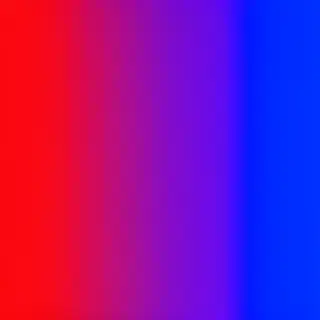 A smooth gradient on a wall going from #FF0000 (red) on the 