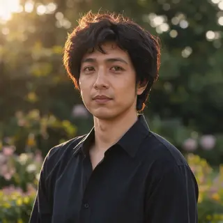 A portrait shot at 85mm f/1.4 with creamy bokeh background, 