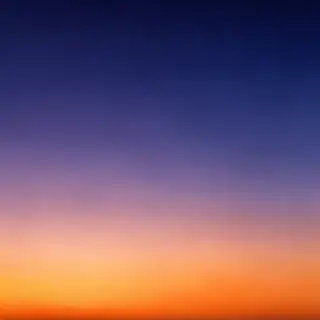 A sunset sky gradient on a flat surface from #FF6B35 (orange