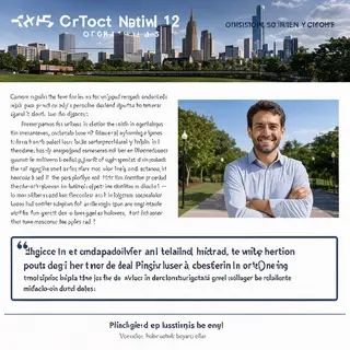 A newsletter layout with a banner image header, a two-column