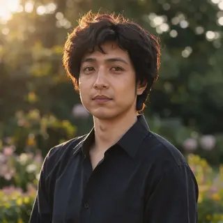 A portrait shot at 85mm f/1.4 with creamy bokeh background, 