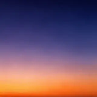 A sunset sky gradient on a flat surface from #FF6B35 (orange