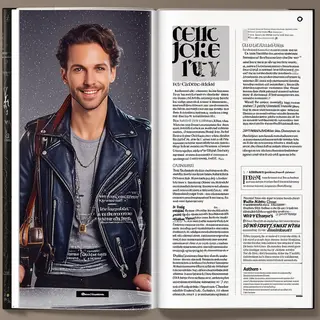 A magazine double-page spread with a left page containing a 
