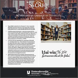 A newsletter layout with a banner image header, a two-column
