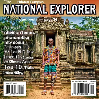 A magazine cover titled 'NATIONAL EXPLORER' with cover lines