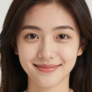 A close-up portrait of a young woman with a warm natural smi