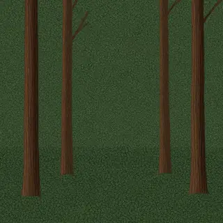 A forest scene where the foliage is precisely #2D5F2D (dark 