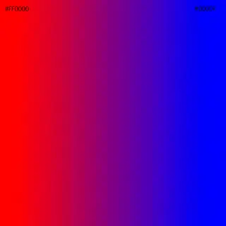 A smooth gradient on a wall going from #FF0000 (red) on the 