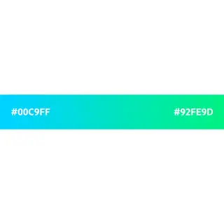A horizontal banner with a gradient from #00C9FF (cyan) on t