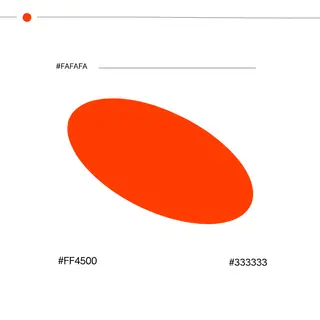 A graphic design composition with background #FAFAFA (near-w