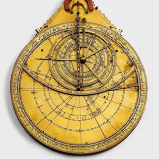 A medieval astrolabe with accurate rete, tympan, and engrave