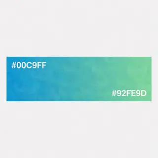 A horizontal banner with a gradient from #00C9FF (cyan) on t