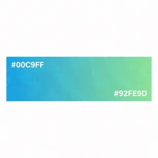 A horizontal banner with a gradient from #00C9FF (cyan) on t