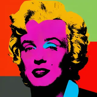 A portrait of a man in Pop Art style — bold outlines, Ben-Da