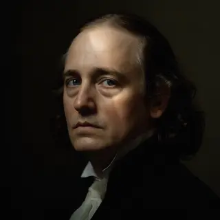 A portrait lit with classic Rembrandt lighting — triangle of