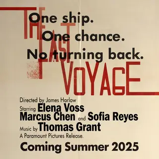 A vintage movie poster for 'THE LAST VOYAGE' featuring a tag