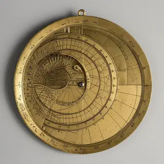 A medieval astrolabe with accurate rete, tympan, and engrave
