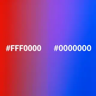 A smooth gradient on a wall going from #FF0000 (red) on the 