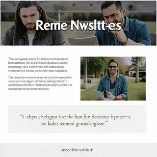 A newsletter layout with a banner image header, a two-column