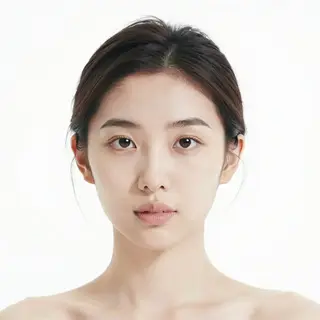 A high-key portrait of a person against a bright white backg