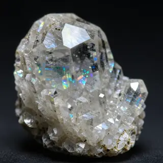A specimen of bismuth crystal showing accurate iridescent ox