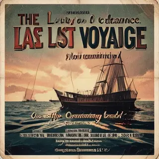 A vintage movie poster for 'THE LAST VOYAGE' featuring a tag