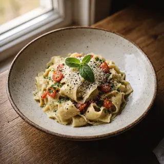 A food photograph shot from above at 35mm f/2.8 with natural