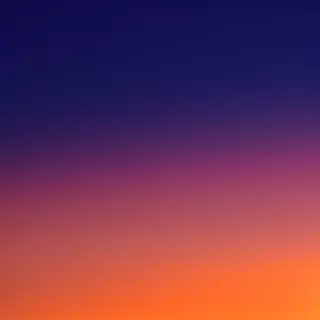 A sunset sky gradient on a flat surface from #FF6B35 (orange