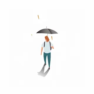 A person standing outdoors at midday with a short shadow dir